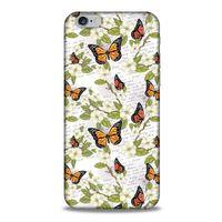 Apple Iphone 6 Kılıf Kelebek Etkisi (40) Fit Silikon Kılıf Yeşil Kırmızı