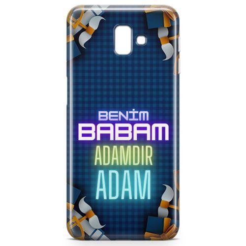 Samsung Galaxy J6 Plus Kılıf Babalar Günü Hediyesi Arka Kapak Koruma Desenli Full Koruyucu