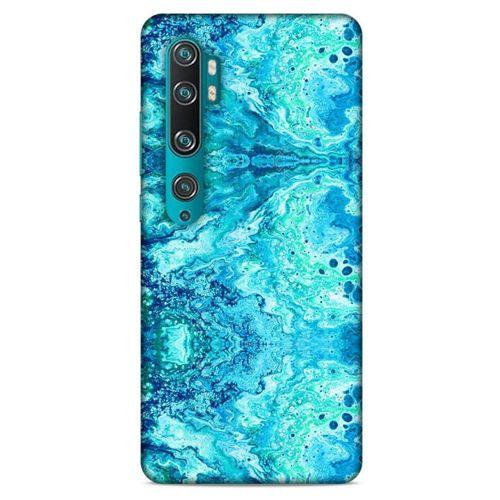 Mermer Desenli (36) Tema Glitter Kılıf Deniz Mavisi Xiaomi Mi Note 10 Kılıf