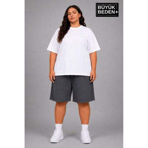 Süperlife Büyük Beden Kadın Bağcıklı Şort SPR26BSRK592
