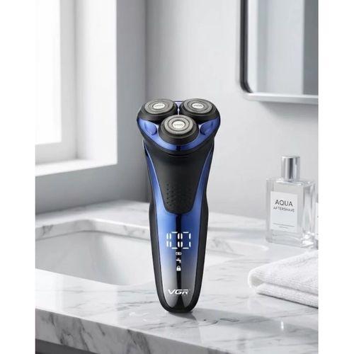 3 Başlıklı Elektrikli Tıraş Makinesi Su Geçirmez Dijital Göstergeli