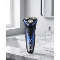 3 Başlıklı Elektrikli Tıraş Makinesi Su Geçirmez Dijital Göstergeli