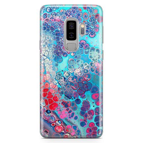 Samsung Galaxy S9 Plus Kılıf Mermer Bubbles Arka Kapak Koruma Desenli Full Koruyucu