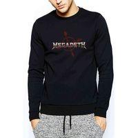 Megadeath Baskılı Siyah Erkek Sweatshirt