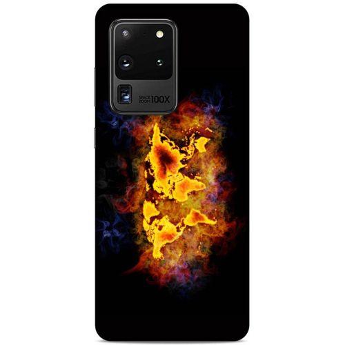 Lopard Samsung Galaxy S20 Ultra Uyumlu Kılıf FireX (43) Thin Fit Kılıf Dünya Haritası