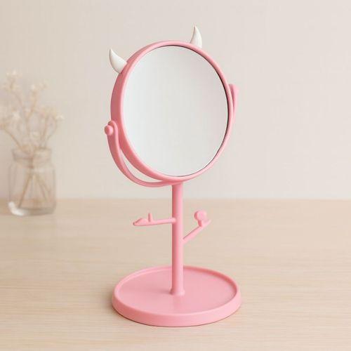 Yuvarlak Makyaj Aynası 15 cm (Renkli Plastik, Takılabilir)