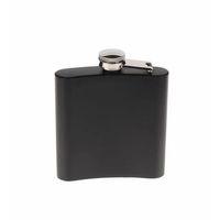 Siyah 6 Oz Çelik Cep İçki Kanyak Matarası