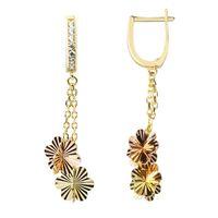 Sallantılı 14 Ayar Altın Yonca Küpe HSM10081