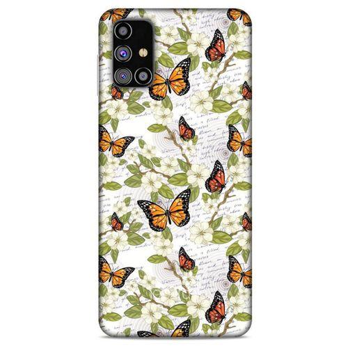 Samsung Galaxy M31s Kılıf Kelebek Etkisi (40) Fit Silikon Kılıf Yeşil Kırmızı