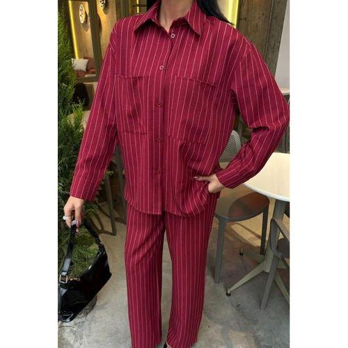 Palazzo Pantolonlu Çizgili Takım 10092