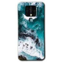 Tecno Camon 16 Kılıf HD Desen Baskılı Arka Kapak - Deniz Kıyısı + Kırılmaz Cam