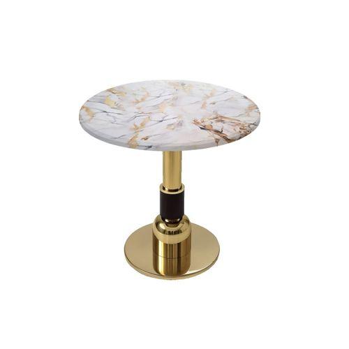 Dockers Gold Yuvarlak Masa  Çap 80cm - (Werzalit, Wermodin ve Allzalit Tabla) - Gold