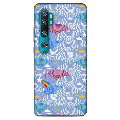Xiaomi Mi Note 10 Pro Kılıf Pastel Renkler (2) Kabı Mor Beyaz