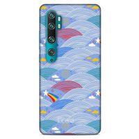 Xiaomi Mi Note 10 Pro Kılıf Pastel Renkler (2) Kabı Mor Beyaz