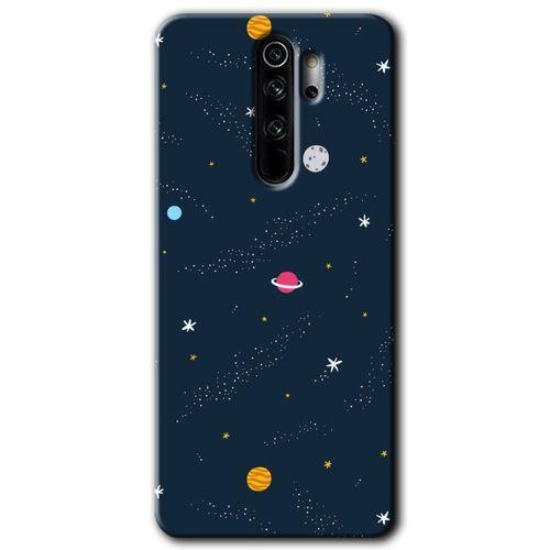 MRCİLETİSİM Xiaomi Redmi Note 8 Pro Kılıf Kapak - Çizim Gezegen +Hayalet Ekran Yandan Gözükmez