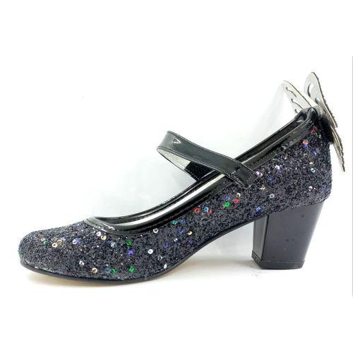 Mini Women Siyah Kız Çocuk Topuklu Abiye Ayakkabı