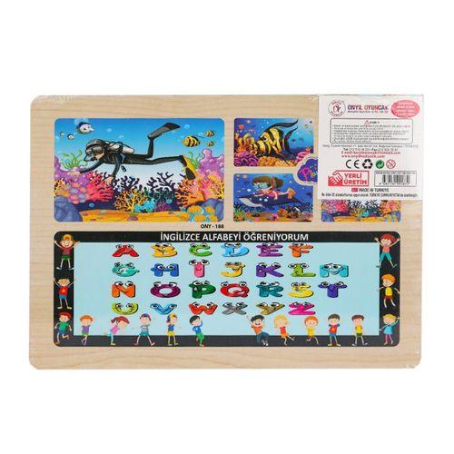 ONY-187-188-189-190 Ahşap Eğitici Puzzle Denizde Yaşam