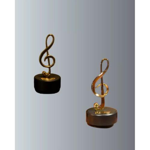 Altın Sol Anahtarı Müzik Kutusu Döner Mekanizmalı