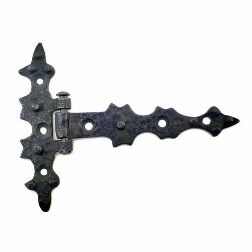 Antika Tarz Dekoratif Pirinç Yıldız Kuyruklu Menteşe - 85x110 Mm, Oksit