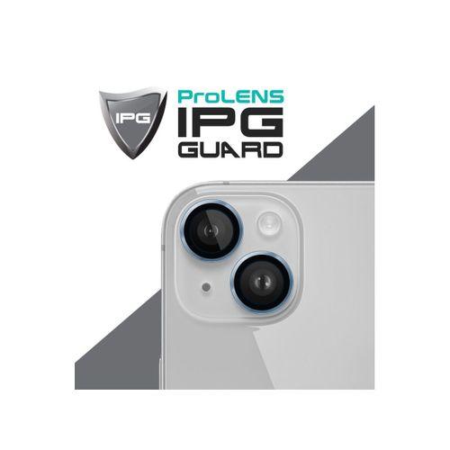 iPhone 15 / 15 Plus için IPG ProLENS Kamera Lens Koruyucu Alüminyum CD Çerçeveli, Kırılmaz Cam