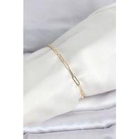 CM 14K Gold Renk Ataç Zincir Model Kadın Bileklik