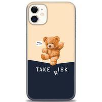 iPhone 11 Kılıf HD Baskılı Kılıf - Take Risk + Tam Ekran Koruyucu
