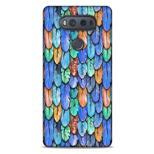 LG K61 Kılıf Desenli Özel Seri Tüyler (37) Silicone Cover