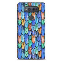 LG K61 Kılıf Desenli Özel Seri Tüyler (37) Silicone Cover