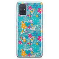 Samsung Galaxy A71 Kılıf Hawai Palmiye Arka Kapak Koruma Desenli Full Koruyucu