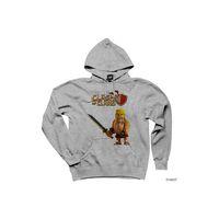 Clash Of Clans ü Gri Kapüşonlu Sweatshirt Hoodie