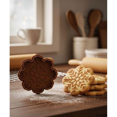 Kar Tanesi Kurabiye Kalıbı – Çift Parça Hamur Kesici, Şeker Hamuru ve Oyun Hamuru İçin