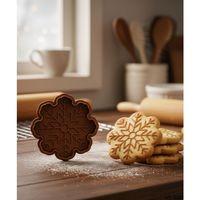 Kar Tanesi Kurabiye Kalıbı – Çift Parça Hamur Kesici, Şeker Hamuru ve Oyun Hamuru İçin