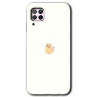 Huawei P40 Lite Kılıf Kapak - Cat Minimalism +Hayalet Ekran Yandan Gözükmez