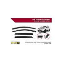Nissan Qashqai 2014-2021 Kromlu Cam Rüzgarlığı 4 Lü