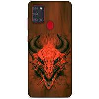 Samsung Galaxy A21s Kılıf Dragons (14) Lansman Kılıf Kırmızı Boynuzlu Ejderha