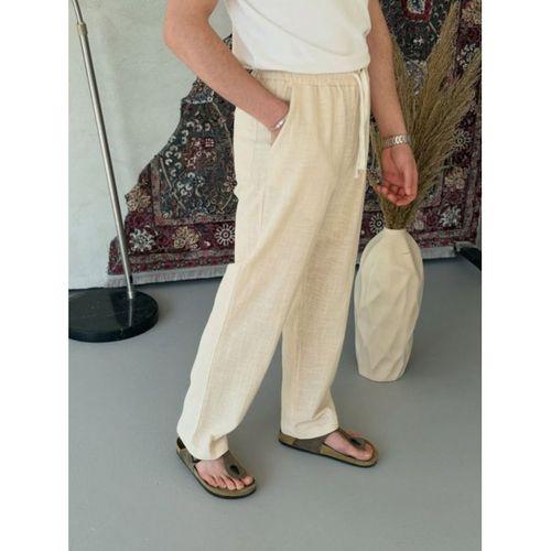 Erkek İthal Yıkamalı Keten Pantolon