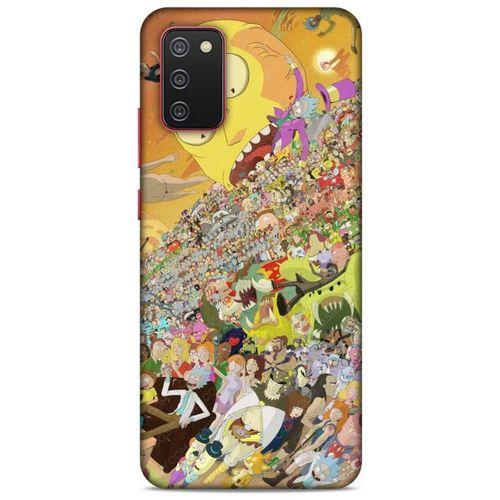 Samsung Galaxy A02s Uyumlu Kılıf Rick And Morty (37) Silicone Cover Slick Morty
