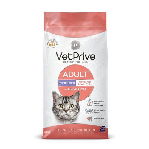 VetPrive Sterilised Somon Balıklı Kısırlaştırılmış Kedi Maması 10 Kg