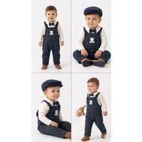 3/18 Ay Kasketli 3 Parça Salopet Bebek Takımı