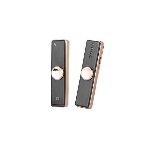 Siyah Lüks Usb Şarjlı Alevsiz Stres Çarklı Işıklı Elektronik Çakmak