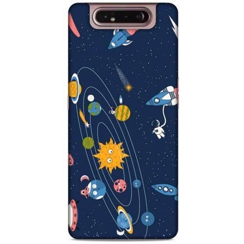 Samsung Galaxy A80 Uyumlu Kılıf Mavi Delisi (28) Arka Kapak Ufo