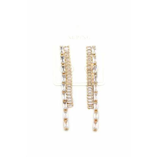 Taşlı Sallantılı Küpe - Altın