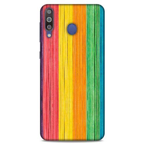 Lopard Samsung Galaxy M30 Uyumlu Kılıf Wood'X (28) Arka Kapak Desenli
