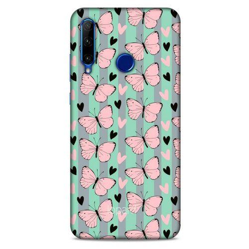 Huawei Honor 20 Lite Kılıf Kelebek Etkisi (43) Thin Fit Kılıf Kahve Yeşil