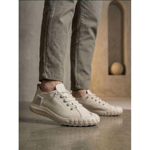 BA0248 BOA Krem Esnek Bağcıklı Ultra Hafif Nefes Alan Sneaker Ayakkabı