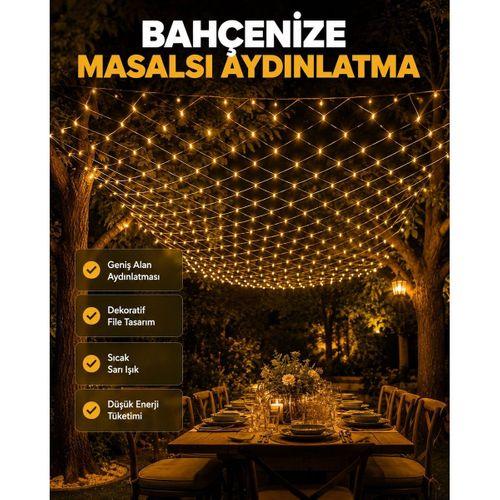 Led File Işık Dekoratif Ağ Led Aydınlatma İç Mekan Balkon Bahçe Süsü Yeni Nesil