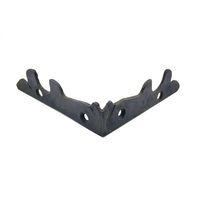 Antika Tarz Dekoratif Pirinç Lale Köşe Gönye - Yan, 105x105 Mm, Oksit