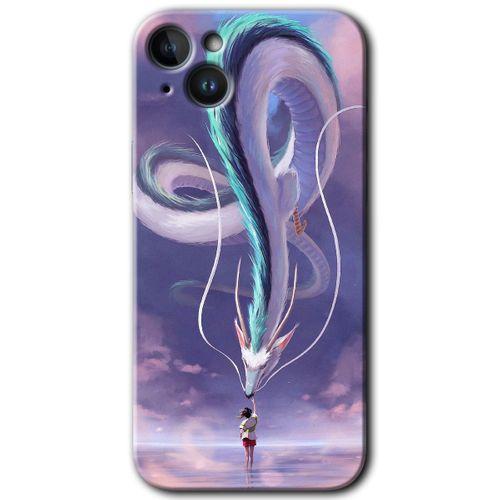 iPhone 14 Plus HD Baskılı Kılıf + 9D Tam Ekran Koruyucu - Dragon Snake