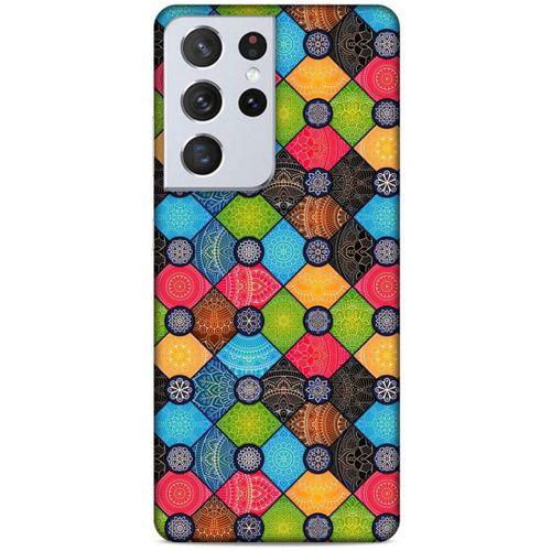 Lopard Samsung Galaxy S21 Ultra Uyumlu Kılıf Ethnic Culture (22) Tam Koruma Kılıfı