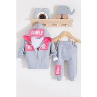 Simply Desenli Kapişonlu 3'lü Kız Bebek Takımı
